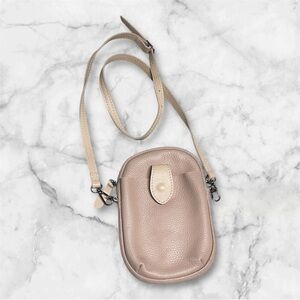 Divina Firenze Amanda cream Beige Leather small Crossbody Bag made in Italy